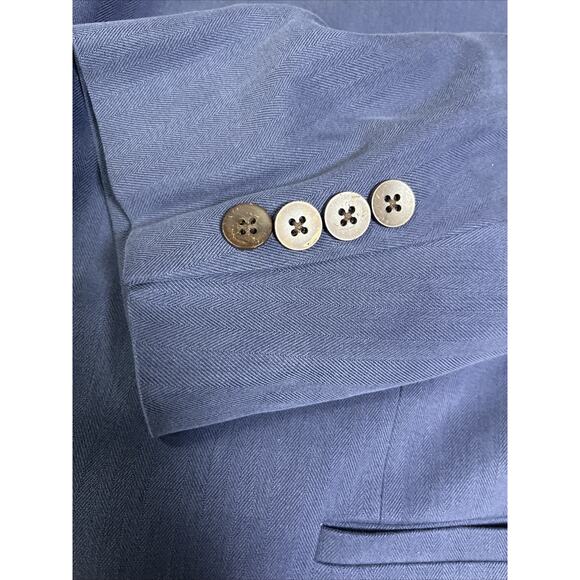 Joseph & Feiss Men’s Blue Silk 3 Button Blazer 50R No Vent - Picture 5 of 10